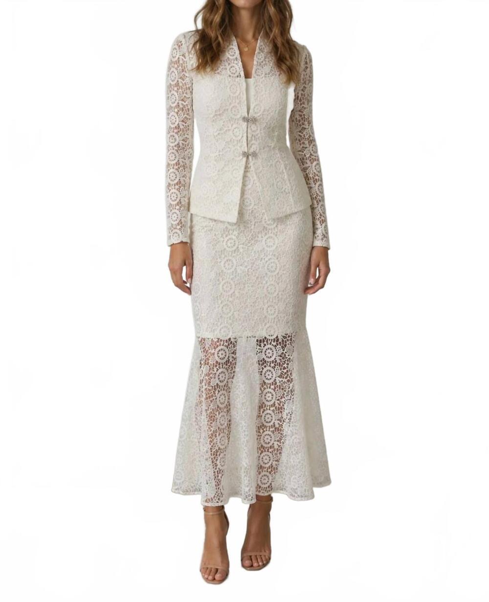 NEW AKALIA valentina lace blazer in ivory